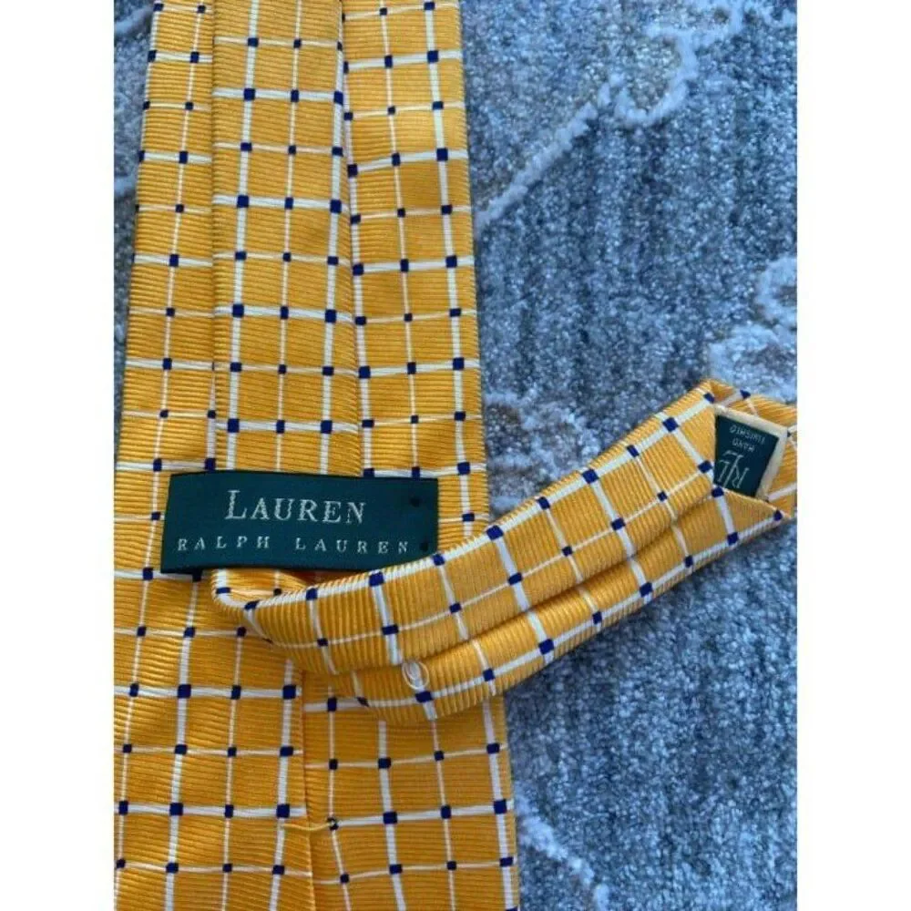 Lot of 5 Designer Ties (Ralph Lauren, Tommy Hilfiger, Nautica)